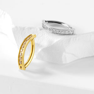 แหวนสะดือไทเทเนียม ASTM F136 แบบเกลียวใน ประดับเพชร CZ ทรงกลม สำหรับผู้หญิงและผู้ชาย แบบคลิกเกอร์ - Product Image 4