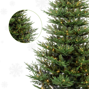 Sapin de Noël artificiel hybride automatique de luxe de 2,7 m en PE/PVC avec lumières LED pour décoration de fêtes - Product Image 2