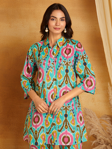 Nouvelle tenue ethnique pour femmes en matériaux recyclés, imprimé floral, avec cordons, pour les occasions de fête, saison d'automne, fournisseur indien - Product Image 5