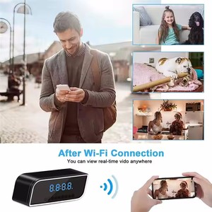 Không Dây Wifi Đồng Hồ Báo Thức Máy Ảnh 1080P Video Ghi Âm Hồng Ngoại Tầm Nhìn Ban Đêm Nhà Bé Màn Hình Hỗ Trợ 256GB Thẻ Đồng Hồ Máy Ảnh - Product Image 4