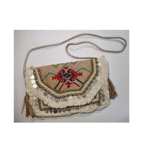 Sac messager en toile pour femme, design bohème indien, fait à la main, élégant, pochette à bandoulière pour les soirées, les courses, les fêtes, vente en gros - Product Image 5