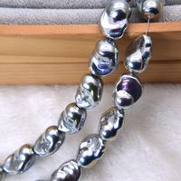 Stock en gros de perles d'imitation baroques de grande taille, forme irrégulière, qualité A, en coquille blanche et grise pour la fabrication de bijoux