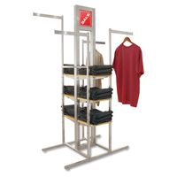Meuble de magasin de vêtements de marque, présentoir en fer à 4 voies, support de vêtements pour enfants pour magasin