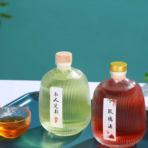 <span class=keywords><strong>Botella</strong></span> <span class=keywords><strong>de</strong></span> Vidrio para Licor <span class=keywords><strong>de</strong></span> 500 ml al por Mayor, <span class=keywords><strong>Botella</strong></span> <span class=keywords><strong>de</strong></span> Gin y Vino con Rayas Verticales, Directamente del Fabricante - Product Image 6