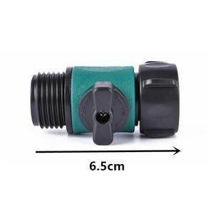 3/4 "NPT BSP X 3/4" Negro Pulgadas Válvula de bola de cierre de plástico Conector de válvula de manguera de jardín - Product Image 5