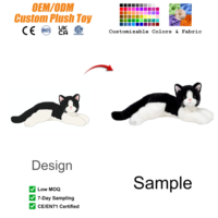 Peluche chat réaliste personnalisée, mignonne et douce, design animalier Kawaii, vente en gros, cadeau OEM