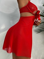 Haute qualité maille transparente buste ouvert transparent voir à travers les vêtements de nuit femmes montrant les mamelons nuisette Lingerie