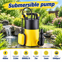 Pompe submersible à profil bas activée par flotteur 400W pour l'évacuation de l'eau de patio et l'entretien de mini-étangs