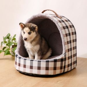 Semi-Ingesloten Kat En Hond Algemene Nest Voor Huisdieren Hondenbak Kattenbakvulling Pluche Warm Huisdier Slaapmat Vier Seizoenen Hondenhok - Product Image 5