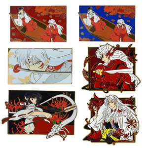 เข็มกลัดโลหะเคลือบแข็งลายอินุยาฉะ คิคิโยะ เซ็ตสึโชมารุ ราคาโรงงาน สำหรับตกแต่งเสื้อผ้า - Product Image 1