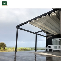 Toit pliant de pergola d'auvent rétractable de conception moderne de véranda toit en pvc toutes saisons
