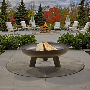 Foyer rond en métal pour le jardin-Table et chaises de loisirs assorties Chauffage pour le <span class=keywords><strong>chat</strong></span>, foyer en acier inoxydable pour la maison-Facile - Product Image 2