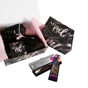 לוגו מותאם אישית שיער לא מעובד צרור אריזת סט מגנטי אריזת תיבת כרית תיבת ולתלות תג/מדבקה שיער צרור כורכת/עבור פאות - Product Image 5