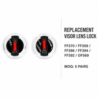 Kit de verrouillage de visière de casque de moto de remplacement compatible avec FF370 FF358 FF396 FF394 FF392 OF569