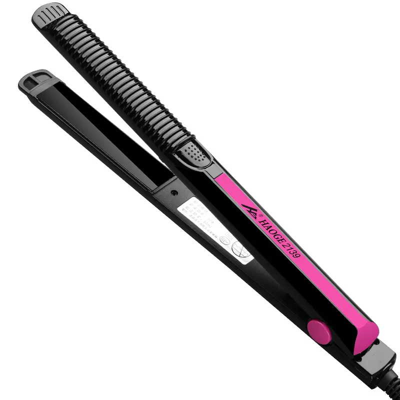 Factory low price 2 in 1 flat iron LED light coating fast PTC heating hair straightener and curling iron