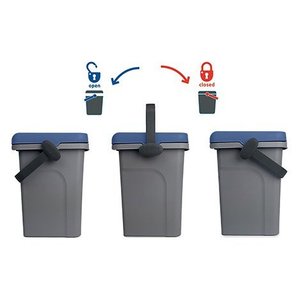Pattumiera (7Lt) HOME ECO SYSTEM Bleu 70792 - Product Image 2