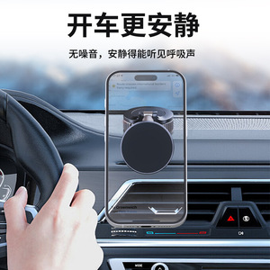 Magnetic <b>Bracket</b> Car Dashboard Phone Holder 360 Degree Rotating Foldable <b>Black</b> And Gray - Product Image 3