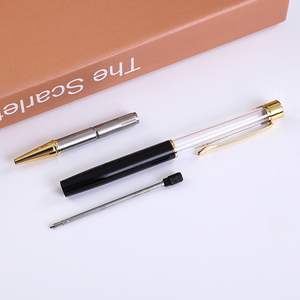 Pulpen Logam Kosong DIY, Pulpen Berongga yang Dapat Diisi Pasir Gerak dan Kertas Emas, Logo Custom - Product Image 4