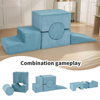 Ensemble de canapé modulaire pour enfants en velours côtelé, blocs de construction en mousse souple, jouet puzzle, canapé de jeu pour enfants, blocs de mousse pour grimper, pour salle de jeux intérieure