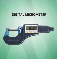 Herramienta de Medición Electrónica, Micrómetro Digital Exterior de 0-25 mm, Medidor de Espesor de Alta Precisión