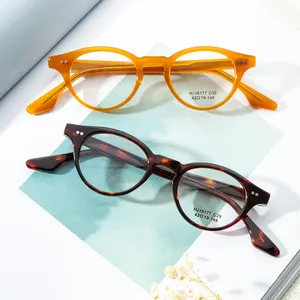 Óculos de óculos unissex com moldura de acetato, modelo novo da moda, óculos com moldura de fábrica