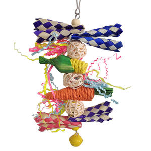Giocattolo per Uccelli: Striscia di Carota Intrecciata con Corda per Masticare, Palla in Vimini, Accessori per Uccelli Domestici, Prodotto in Cina, Europa e America - Product Image 5