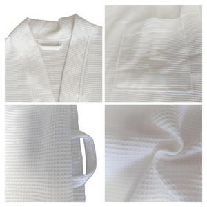 Waffle lungo bianco hotel <span class=keywords><strong>accappatoio</strong></span> cotone <span class=keywords><strong>accappatoio</strong></span> set <span class=keywords><strong>unisex</strong></span> waffle <span class=keywords><strong>accappatoio</strong></span> per uomo donna - Product Image 5