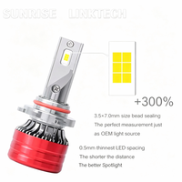 Phares LED de voiture SunRise S1 H8 12V 72W 8000LM 6500K, étanches IP68, système de refroidissement, Canbus Plug and Play, ajustement universel
