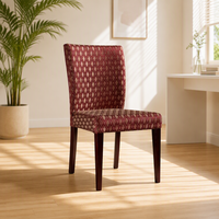 Chaise de café rembourrée en métal à dossier bas, chaise de salle à manger pour restaurant occidental QL8981