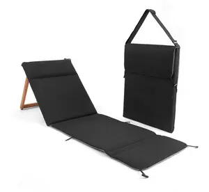 Silla de playa portátil plegable compacta ligera tumbona reclinable de madera ligera para picnics al aire libre Camping pesca