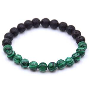 Dernière Offre Spéciale 8MM pierre de lave naturelle élastique perlé Bracelet <span class=keywords><strong>énergie</strong></span> de guérison extensible unisexe huile essentielle fabrication de <span class=keywords><strong>bijoux</strong></span> - Product Image 4