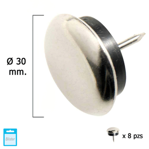 Slider in Metallo Trasparente O/30 (Confezione Blister da 8) - Product Image 1