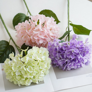 Flores de Hortensia Artificiales de Seda con Aspecto Realista, Decoraciones para Bodas, Accesorios para el Hogar y Exteriores - Product Image 3