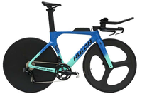 Vélo de triathlon HULDA 700C entièrement en carbone, 24 vitesses, groupe de transmission sans fil TT7110, cadre aérodynamique, freins à disque hydrauliques