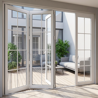 Puerta Plegable de Aluminio de Diseño Abierto AOSTTER con Apertura Completa de 90 Grados y Rodillos Suaves para Patio de Verano