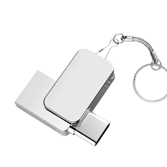 Mini Ultra-Small Metal 2-in-1 USB Flash Drive 64GB New Type-C Interface 2-Year Warranty OEM Brand No Encryption Compatible
