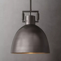 Lámpara Colgante de Metal Estilo Campana RHOEM para Comedor, Sala de Estar, Villa, Lámpara Moderna de Lujo para Decoración del Hogar