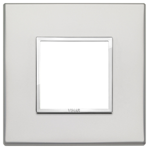 Vimar <b>Light</b> Switch 1 Gang Silver Plate Wall Mounted - Product Image 1