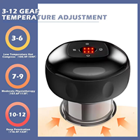 Gua Sha Outil de massage avec 12 niveaux de température et d'aspiration Ensemble de thérapie par ventouses dynamiques intelligentes, masseur de cellulite Machine à vide