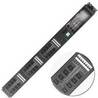 Bloc d'alimentation électrique (PDU) OIT à comptage, triphasé, 24 prises C19, 100 kW, 240 V/415 V, 160 A, haute puissance, pour rack, avec disjoncteur