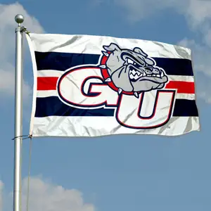 NCAA Flags สินค้าส่งเสริมการขาย3x5ft,ธงโพลีเอสเตอร์100% สำหรับตกแต่งในร่มกลางแจ้งธง Gonzaga Bulldogs
