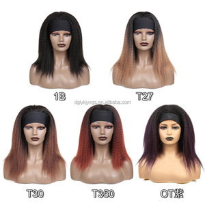 <span class=keywords><strong>Parrucca</strong></span> Sintetica con Fascia, Nera, Liscia e Crespa, per Donne Afroamericane, Capelli Sintetici <span class=keywords><strong>Afro</strong></span> Crespi - Product Image 6