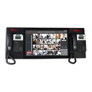 KNTECH ऑपरेटर कंसोल केंद्र के साथ डबल संभाल डिस्पैचर टेलीफोन सुरंग पाइपलाइन प्रेषण केंद्र आपातकालीन प्रणाली
