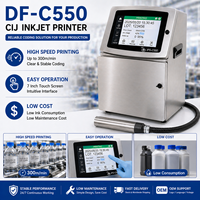 Imprimante jet d'encre CIJ électrique haute productivité pour le codage de dates sur bouteilles, machine industrielle de codage continu QR/code-barres, encre à séchage rapide