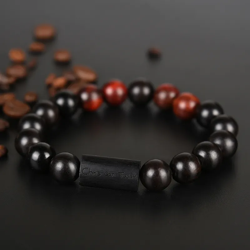 Professional unisex new design bracelet set women black buddha beads bracelets wood watch women bracelets