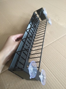 Rak <span class=keywords><strong>Display</strong></span> Kawat Logam dengan Cangkir Hisap untuk Digantung di Pintu Kulkas, Rak Minuman - Product Image 2
