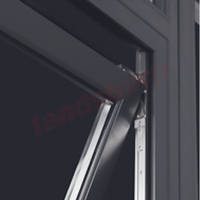 Fenêtres horizontales personnalisées à double auvent en verre en alliage d'aluminium Fenêtre coulissante à suspension supérieure unique