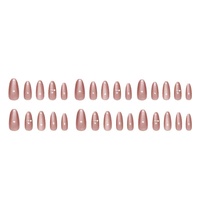 24 faux ongles amande moyenne à presser, style French, vente en gros usine, faible MOQ, livraison directe prise en charge