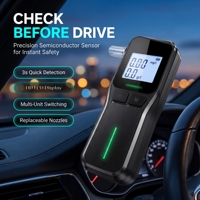 Appareil de test d'alcoolémie portable professionnel de haute précision, écran LCD, capteur d'auto-test, instrument de test à domicile, précision de 0,1%