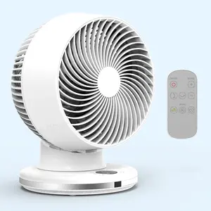 Sirkulasi Udara Motor AC 8 Inci, Pengendali Jarak Jauh OSC Portabel Kiri dan Kanan Otomatis Tampilan 90 LED 4 Mode Angin Kipas Meja Elektrik - Product Image 1